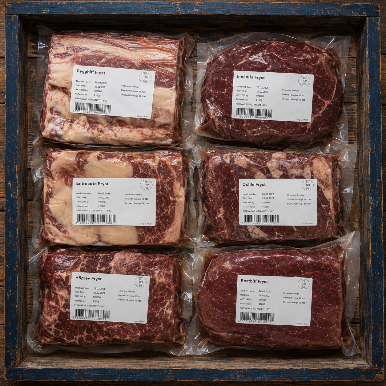 Premium köttlåda från Östantorp Södra Gård  7-8 kg Fryst