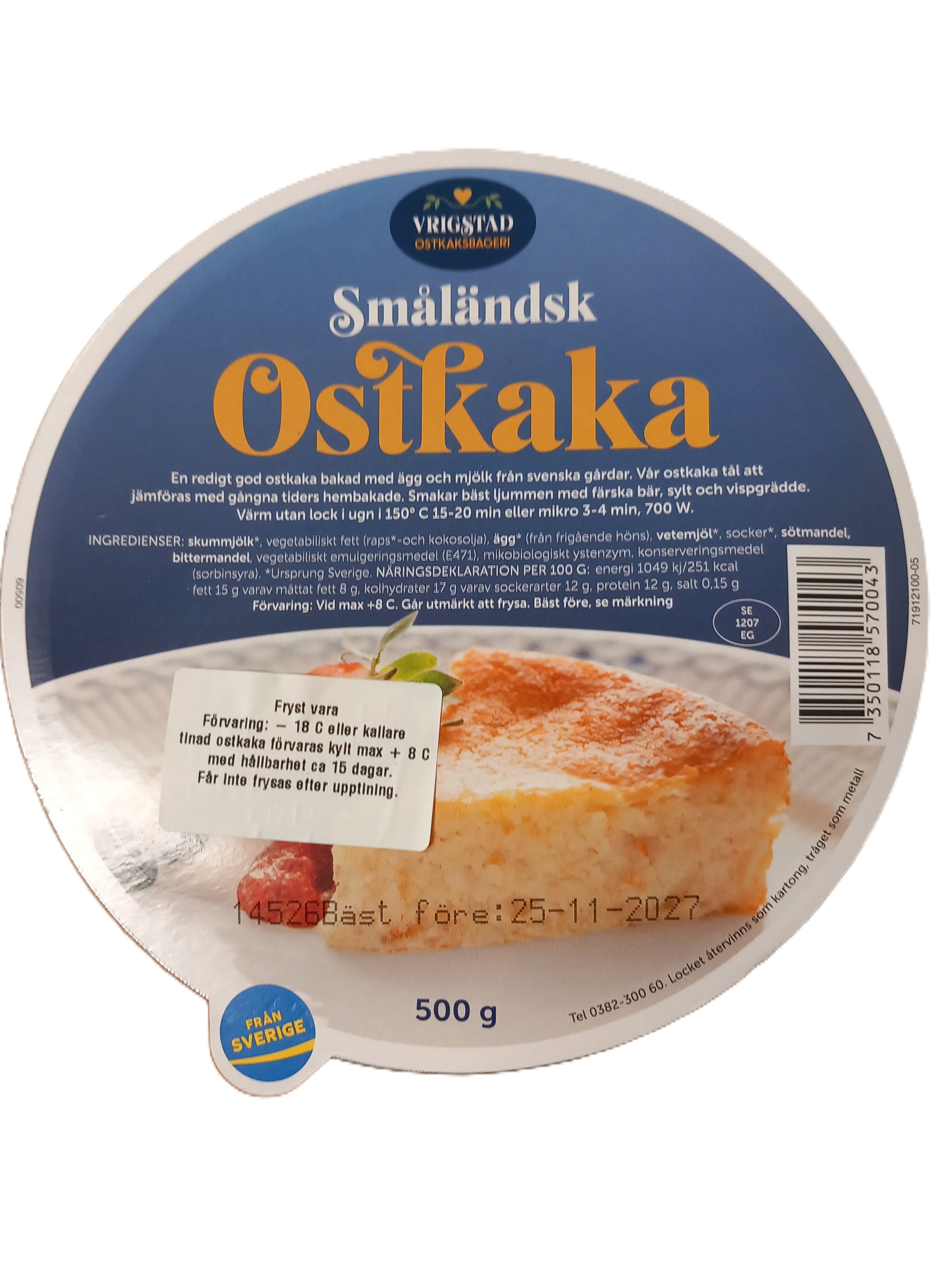 Vrigstad ostkaka FRYST